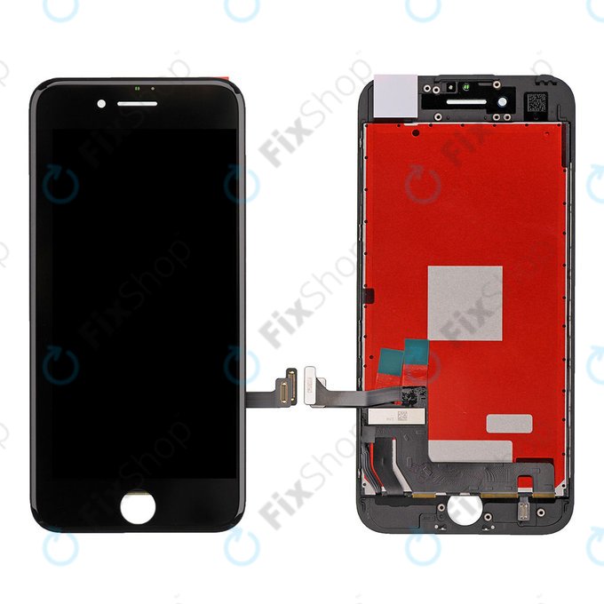 Wyświetlacz dla iPhone 7, Black, Ekran dotykowy z ramką