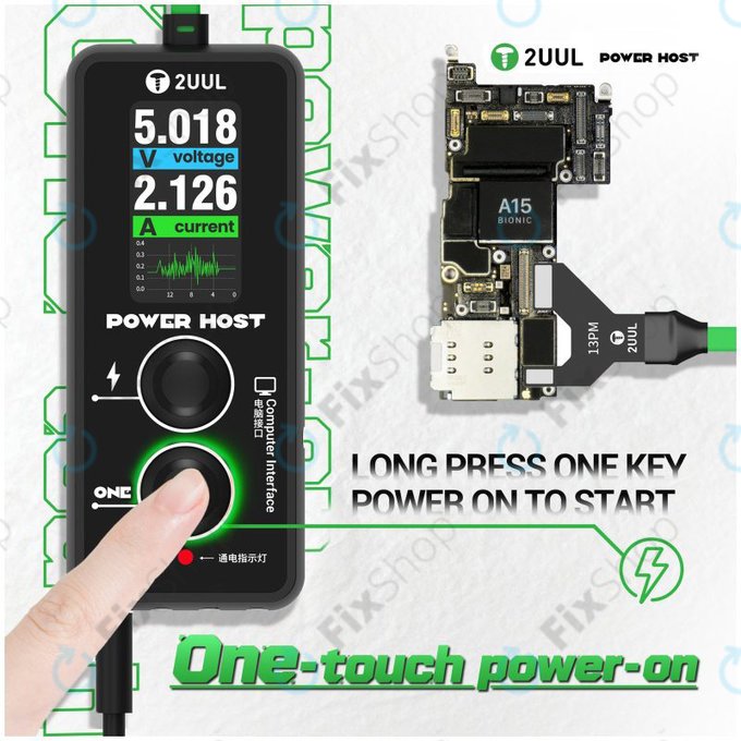 Cyfrowy tester napięcia i prądu USB-C (Power Host), 2UUL PW15