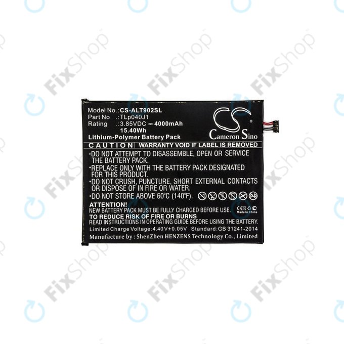 Bateria do Alcatel 8082, Alcatel 9024w, 4000mAh, Li-Pol, 3.85V, TLp040J1, HQ