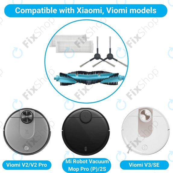Zestaw standardowy do Xiaomi Viomi V2, V2 Pro, V3, SE, Mi Robot Vacuum Mop Pro (P), 2S