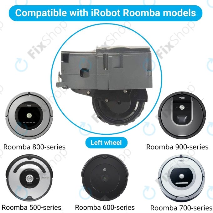 Koło z silnikiem do iRobot Roomba 500, 600, 700, 800, 900-series, Lewy
