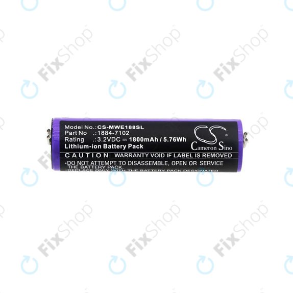 Bateria do Moser Ermila 1884, 1885, Wahl 1884 LI+PRO, Wahl Ermila 1884, 1885, 1800mAh, LiFePO4, 3.2V, -, HQ