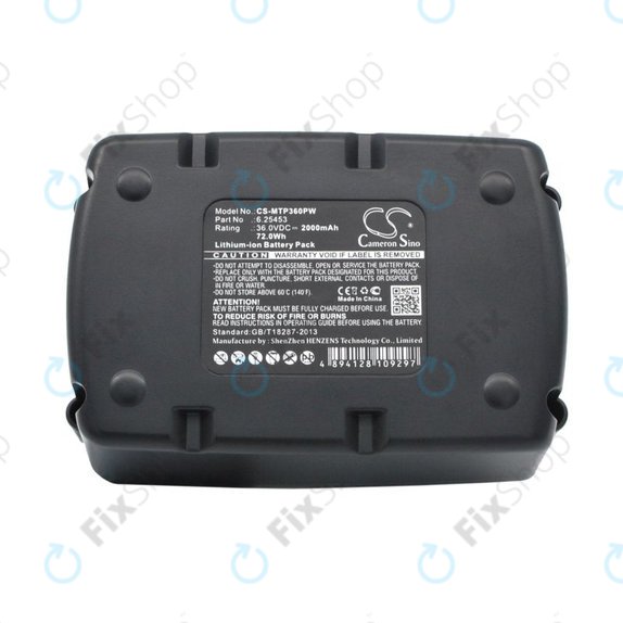 Bateria do Metabo Ahs36v, Bha 36 Ltx Compact, 2000mAh, Li-Ion, 36V, 6.25453, HQ