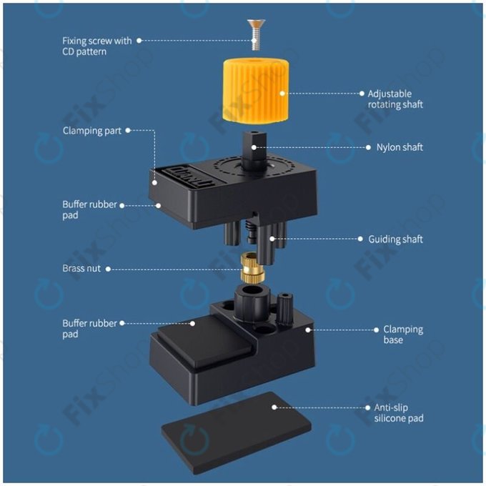 Plastikowy zacisk z gumowym wypełnieniem, zakres 12mm, 4 szt., QianLi iClamp