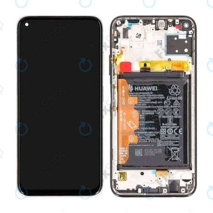 Wyświetlacz do Huawei P40 Lite, Ekran dotykowy z ramką i baterią, 02353KFV, Breathing Crystal, Genuine Service Pack