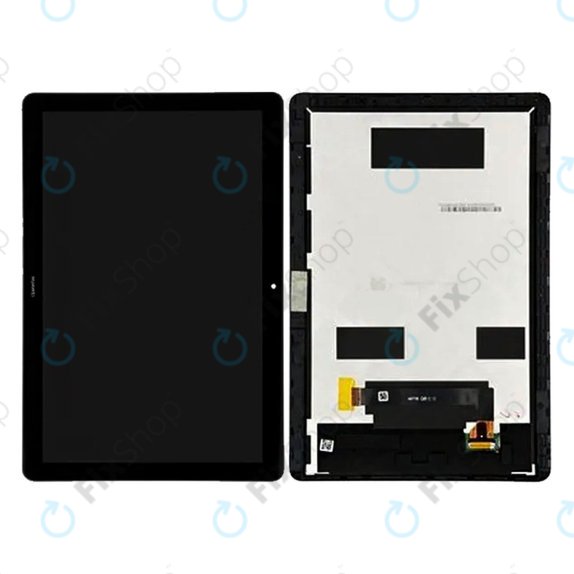Wyswietlacz do Huawei MediaPad T5 10.1", 02352DPC, 02352DPT, Ekran dotykowy z ramką, Czarny, Black, Genuine Service Pack