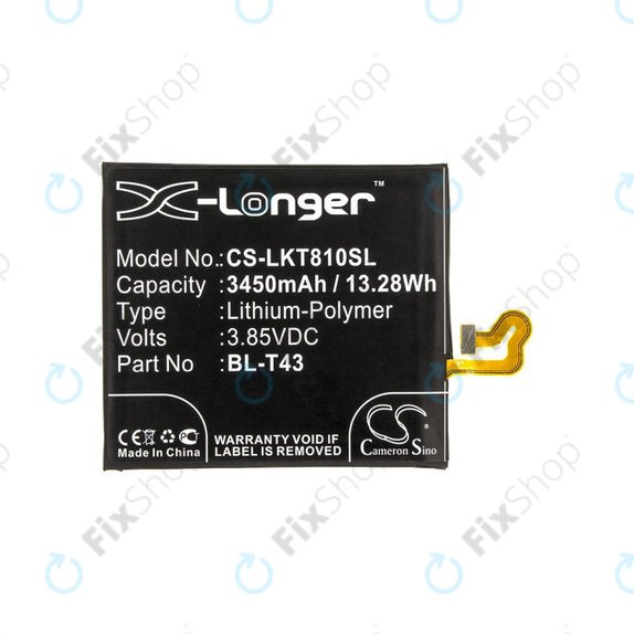 Bateria do LG G8S ThinQ, ThinQ Global, 3450mAh, Li-Pol, 3.85V, BL-T43, HQ