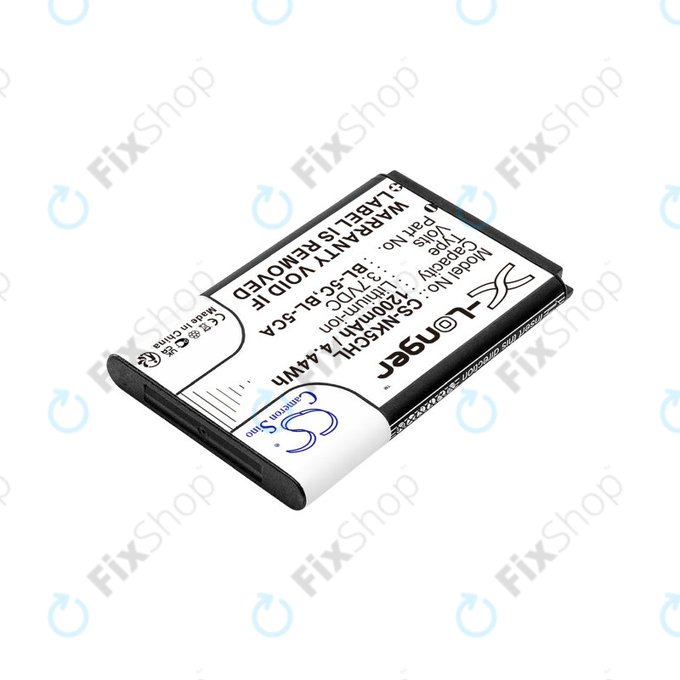 Bateria do Nokia 1208, 1110, 2310, 1200mAh, Li-ion, 3.7V, BL-5C, HQ