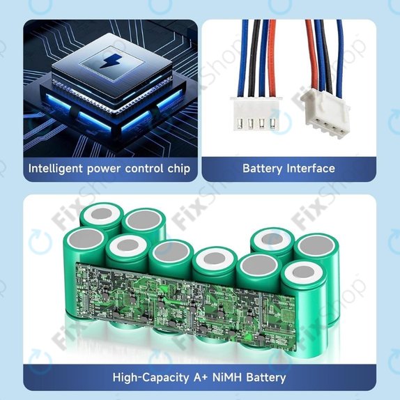 Bateria do Ecovacs Sweeper DD35, DM88, DM88, Ni-MH, 12,0V 3000mAh