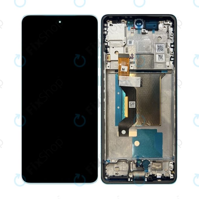 Wyświetlacz do Motorola Edge 60 Fusion, Ekran dotykowy z ramką, Amazonite, 5D68C29879, Genuine Service Pack