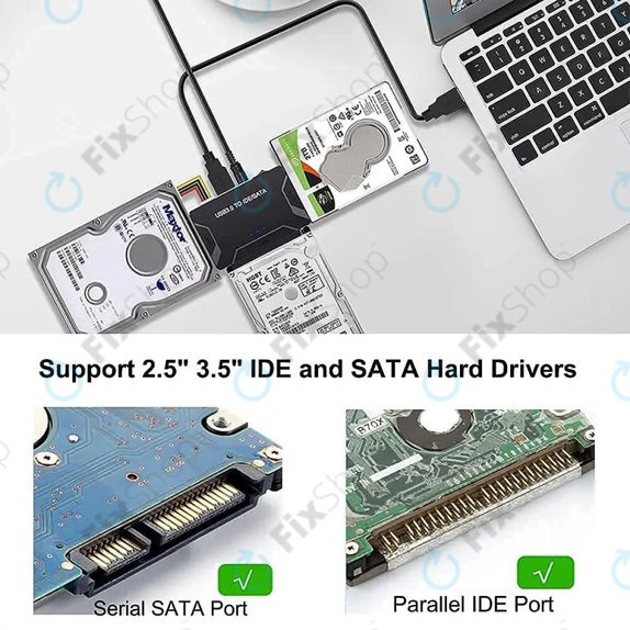 Adapter USB 3.0 na SATA / IDE do dysków HDD/SSD 2.5" i 3.5" oraz napędów optycznych