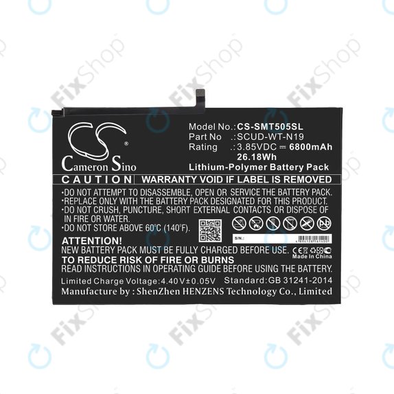 Bateria do Samsung Galaxy Tab A7, 6800mAh, Li-Pol, 3.85V, SCUD-WT-N19, HQ