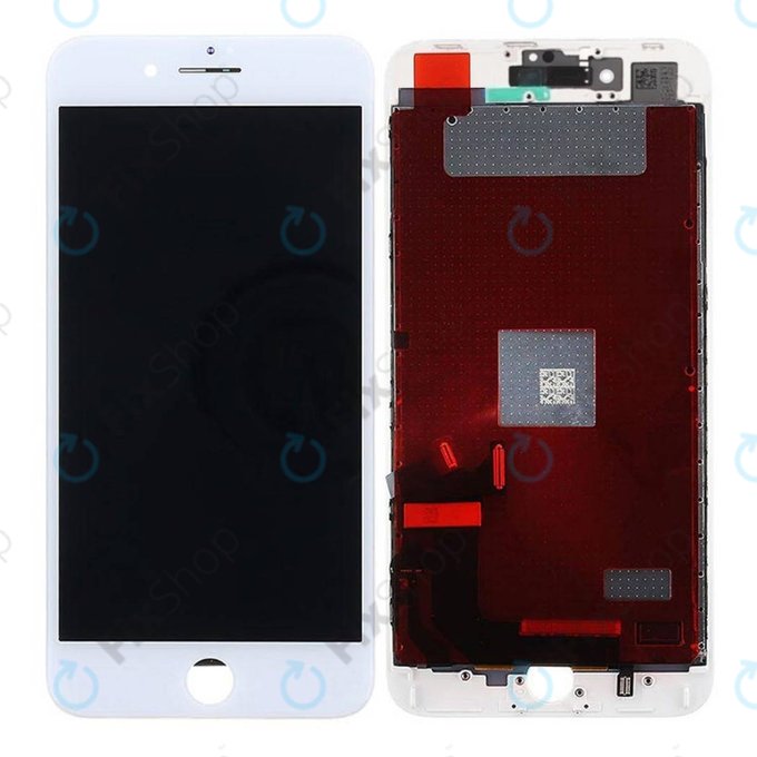 Wyświetlacz dla iPhone 8 Plus, White, Ekran dotykowy z ramką