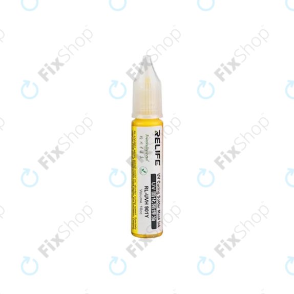 Maska lutownicza utwardzana UV, 10ml, Żółty, Yellow, Relife RL-UVH901Y