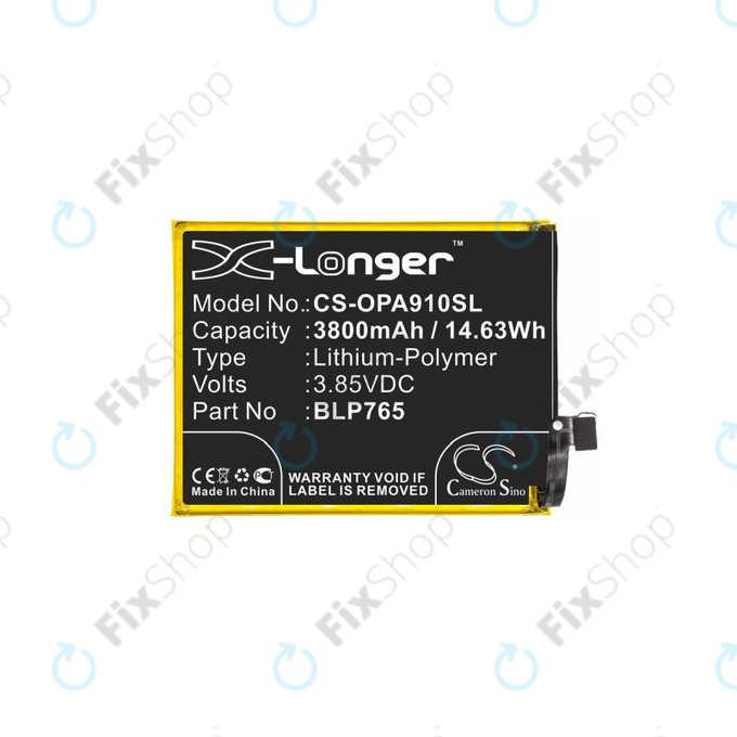 Bateria do Oppo A91, BLP765, 3800mAh, HQ