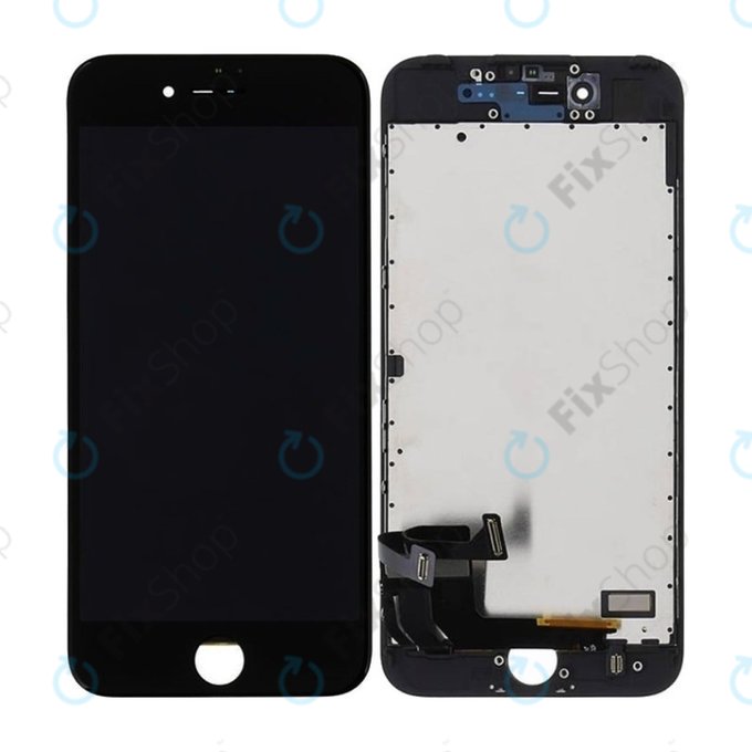 Wyświetlacz In-Cell dla iPhone 7, Black, Ekran dotykowy z ramką, FixPremium