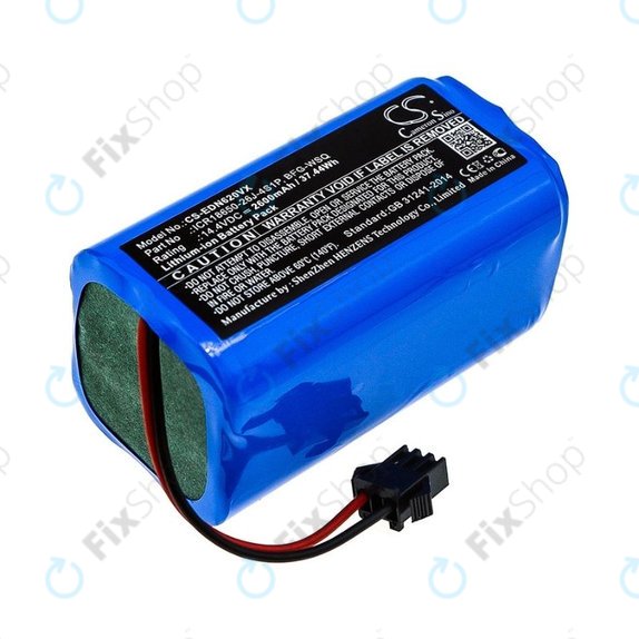Bateria do Ecovacs Deebot N79, N79S, Eufy RoboVac-seria, Proscenic 850-seria, BFG-WSQ, ICR18650-26J-4S1P, UR18650ZY-4S1P-AAM, Li-Ion, 14,4V 2600mAh, HQ