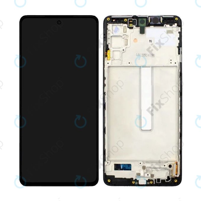 Wyświetlacz do Samsung M52 5G M526B, Ekran dotykowy z ramką, Czarny, Black, TFT