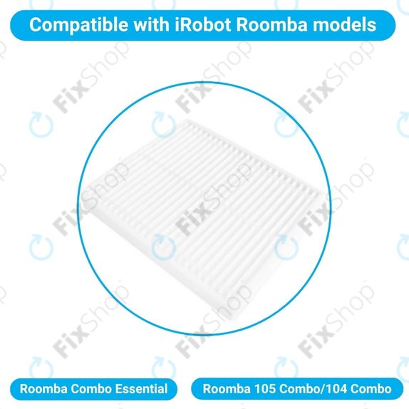 Filtr przeciwpyłowy, 2 szt. do iRobot Roomba Combo Essential, Roomba 105 Combo, 104 Combo