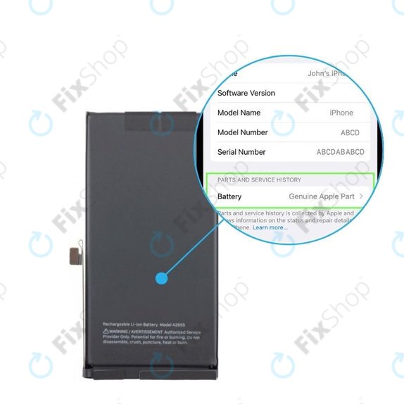 Bateria do iPhone 13, 661-21991, 3227mAh, Genuine Apple