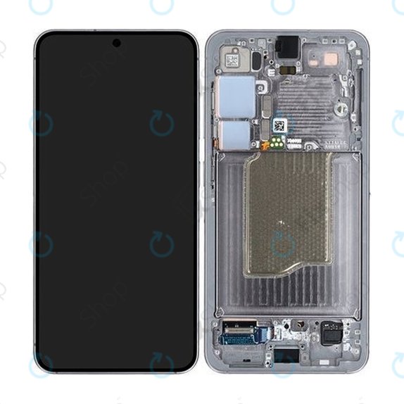 Wyświetlacz OLED do Samsung Galaxy S25, Ekran dotykowy z ramką, Silver Shadow