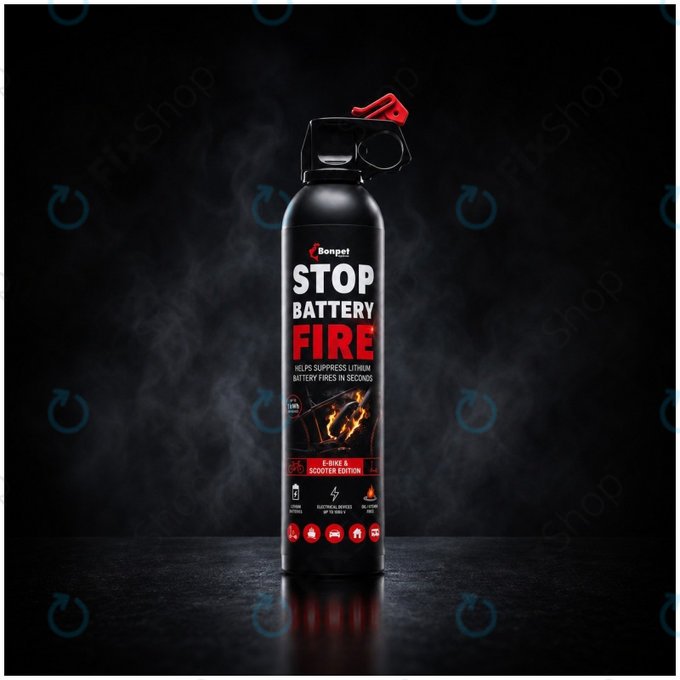 Bonpet Spray gaśniczy do baterii litowych, 500 ml, E-Bike & Scooter Edition
