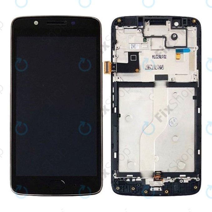 Wyświetlacz do Motorola Moto G5 XT1676, Ekran dotykowy z ramką, Czarny, Black, TFT