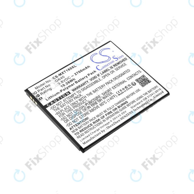 Bateria dla Motorola Moto E4 XT1761, 2700mAh, Li-Pol, 3.8 V, GK40, HQ