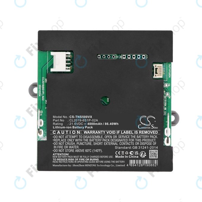 Bateria do Tineco iFloor S5, 4000mAh, Li-Ion, 21.6V, CL2019-6S1P-02A, HQ