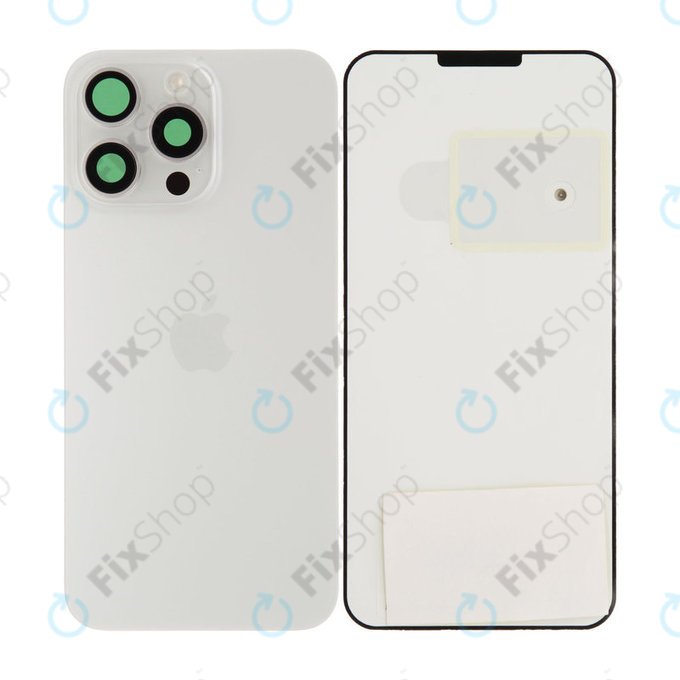 Tylne szkło pokrywy do iPhone 15 Pro Max, 661-36908, White Titanium, Genuine Apple