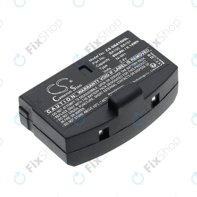 Bateria do Sennheiser, 60mAh, Ni-MH, 2.4V, BA150, HQ