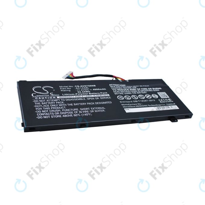 Bateria do Acer Aspire Vn7, V15 Nitro, Spin 3, 4600mAh, Li-Pol, 11.4V, AC14A8L, HQ