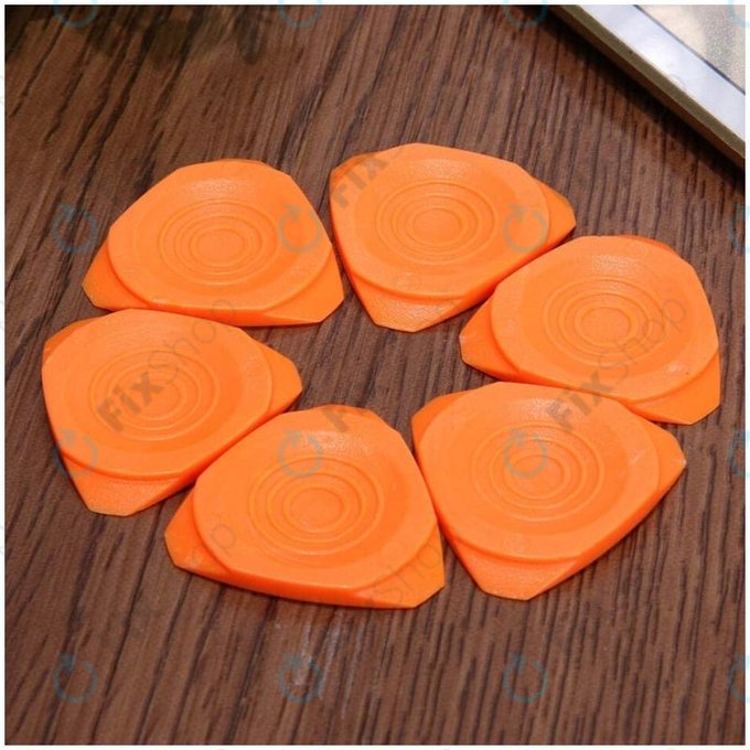 Otwierak Jakemy, pomaranczowa kostka gitarowa do demontazu, 0.71mm, sciete krawedzie