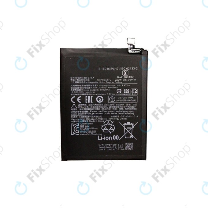 Bateria do Xiaomi Poco M3 Pro, Redmi 10 (2022), BN5A, 5000mAh