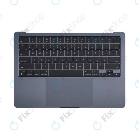 Górna rama klawiatury do MacBook Air 13", A3113 (2024), z klawiaturą US i baterią, Midnight, 661-40230, Genuine Apple