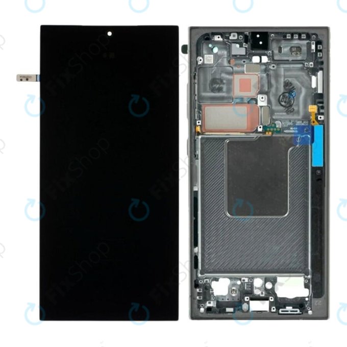 Wyświetlacz OLED do Samsung S24 Ultra S928B, Ekran dotykowy z ramką, Titanium Black
