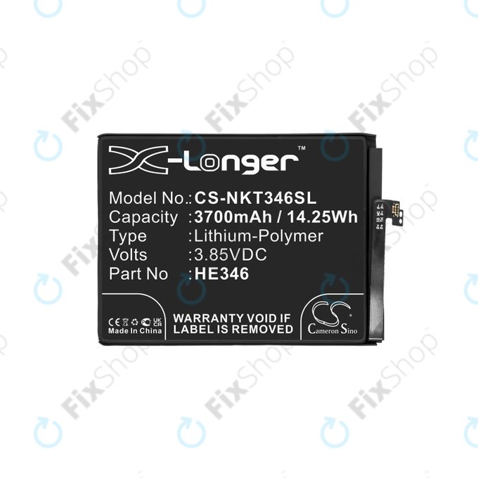 Bateria dla Nokia 7 Plus, 3700mAh, Li-Pol, 3.85 V, HE346, HQ