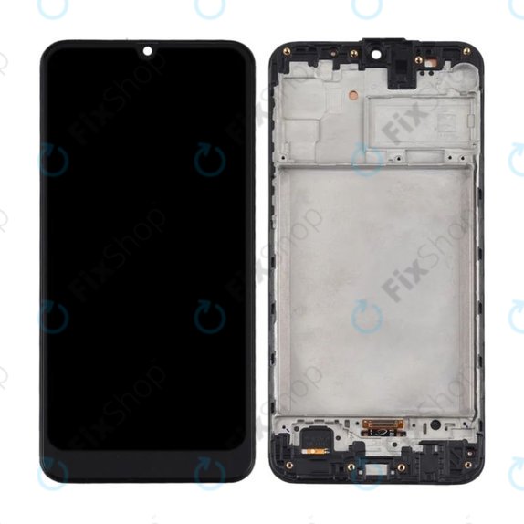 Wyświetlacz do Samsung M31 M315F, Ekran dotykowy z ramką, Space Black, TFT