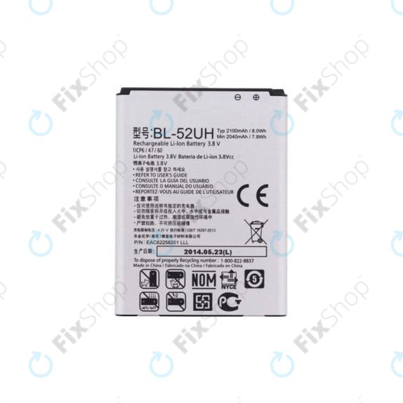 Bateria do LG L70 D320N, Spirit H440, L65 D280, BL-52UH, 2100mAh