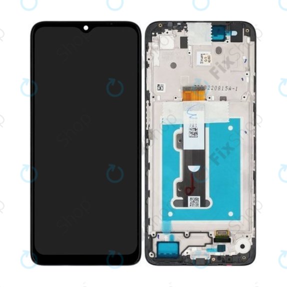 Wyświetlacz do Motorola Moto E22i, E22, Ekran dotykowy z ramką, 5D68C21594, Czarny, Black, Genuine Service Pack