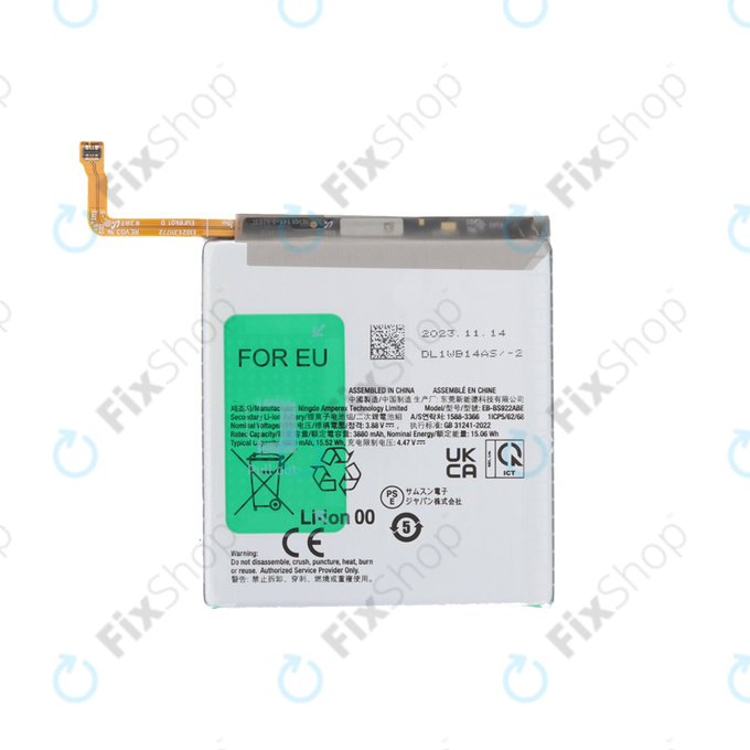 Bateria do Samsung S24 S921B, EB-BS921, EB-BS922ABE, 4000mAh