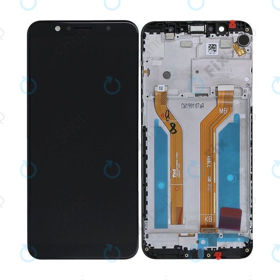 Wyświetlacz do Asus Zenfone Max Pro ZB602KL, Ekran dotykowy z ramką, 90AX00T1-R20010, Deepsea Black, Genuine Service Pack