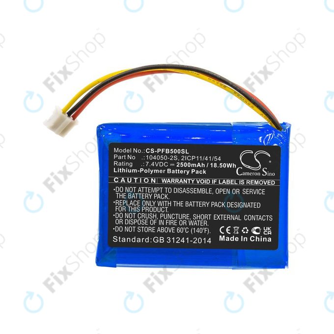 Bateria do Philips Fidelio B5/12, Fidelio HTL9100, Fidelio HTL9300, 2500mAh, Li-Pol, 7.4V, 104050-2S, HQ