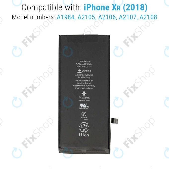 Bateria dla iPhone XR, 2942mAh, FixPremium