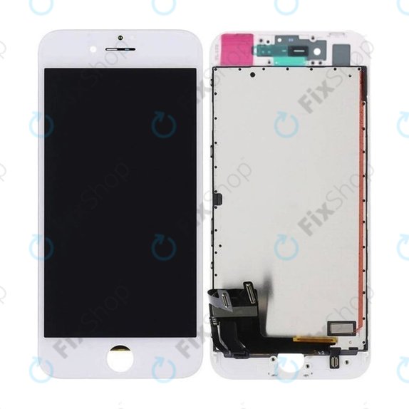Wyświetlacz In-Cell dla iPhone 8, SE (2020), SE (2022), White, Ekran dotykowy z ramką, FixPremium