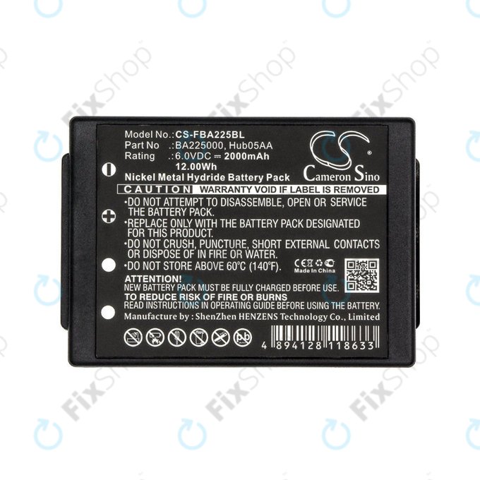 Bateria do HBC Linus 6, Spectrum 1, 2, A, B, 2000mAh, Ni-MH, 6V, BA225000, HQ
