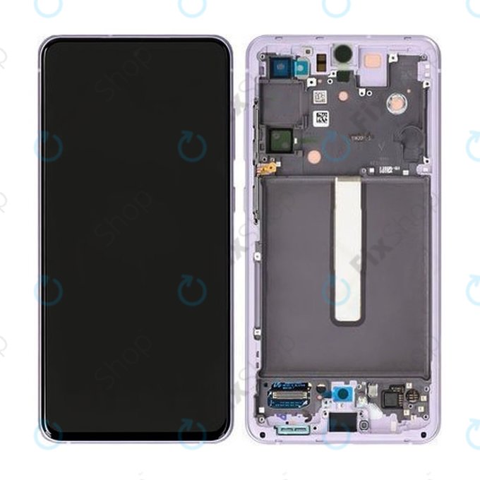 Wyświetlacz do Samsung S21 FE G990B, Ekran dotykowy z ramką, GH82-26414D, GH82-26420D, GH82-26590D, Violet, Genuine Service Pack