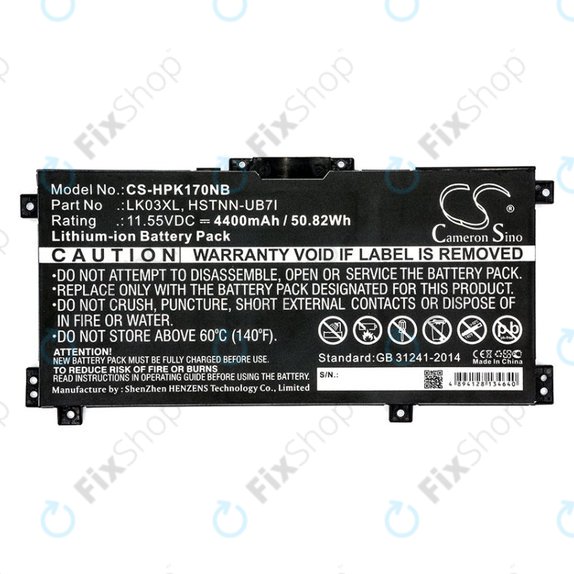 Bateria do HP Pavilion X360 15-CR0001NM, 4400mAh, Li-Ion, 11.55V, LK03XL, HQ