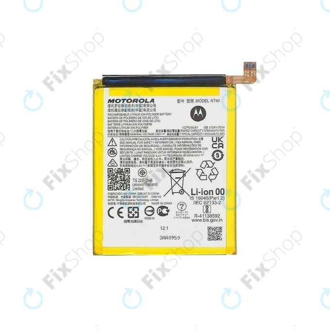 Bateria do Motorola Moto E20 XT2155-3, NT40, 4000mAh, SB18D15207, Genuine Service Pack