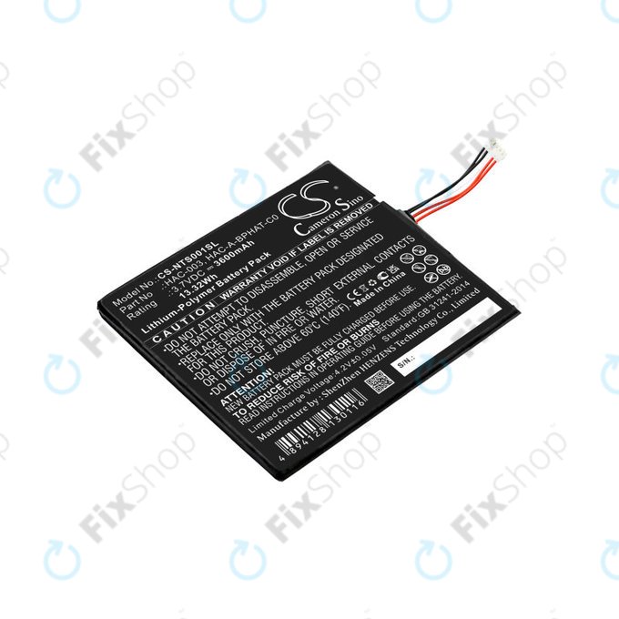 Bateria dla Nintendo Switch, 3600mAh, Li-Pol, 3.7 V, HAC-003, HQ